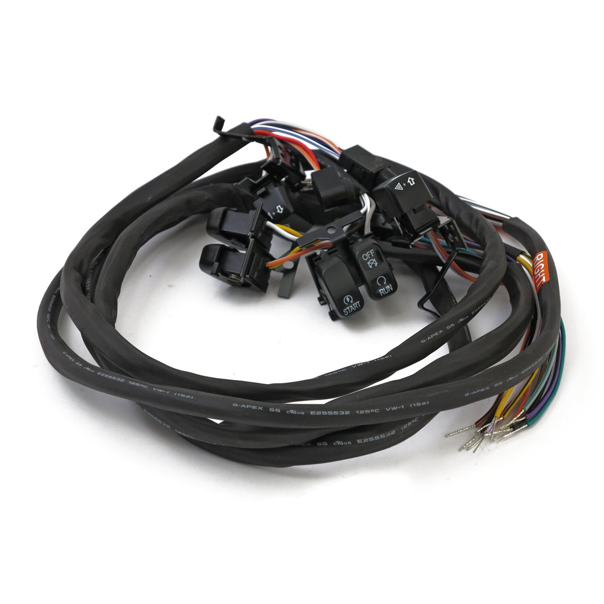 Handlebar switch & wiring kit. Radio/Cruise. LED. Black