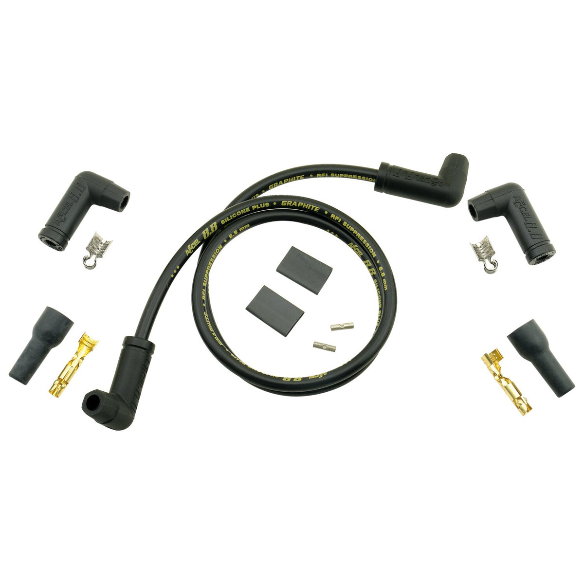 Accel, universal 8.8mm spark plug wire set. Black