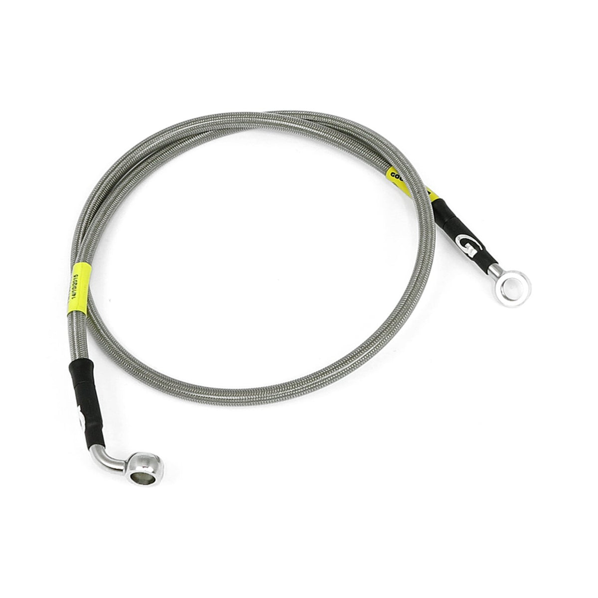 MCS by Goodridge brake line front, stainless clear coated
