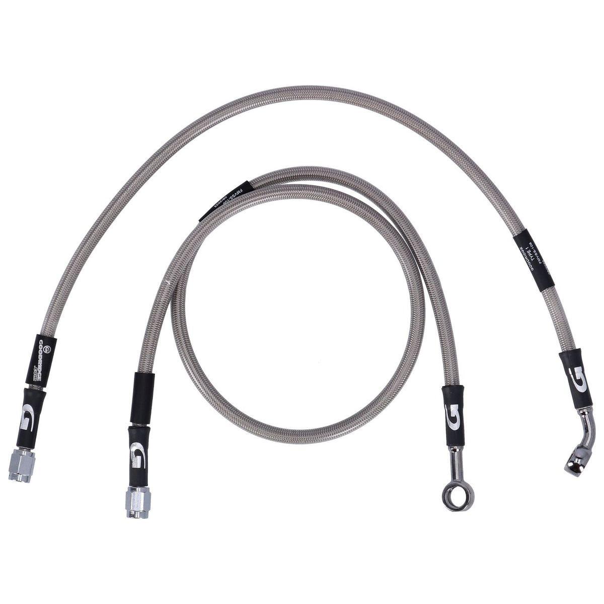 MCS by Goodridge brake line rear, stainless clear coated