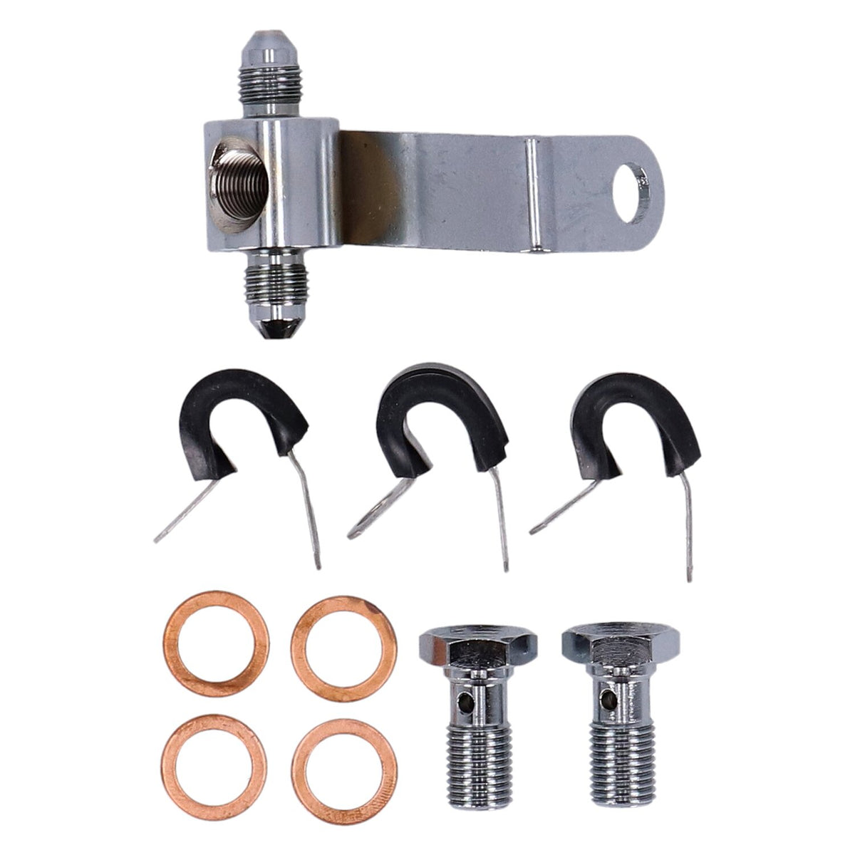 MCS by Goodridge brake line rear, stainless clear coated