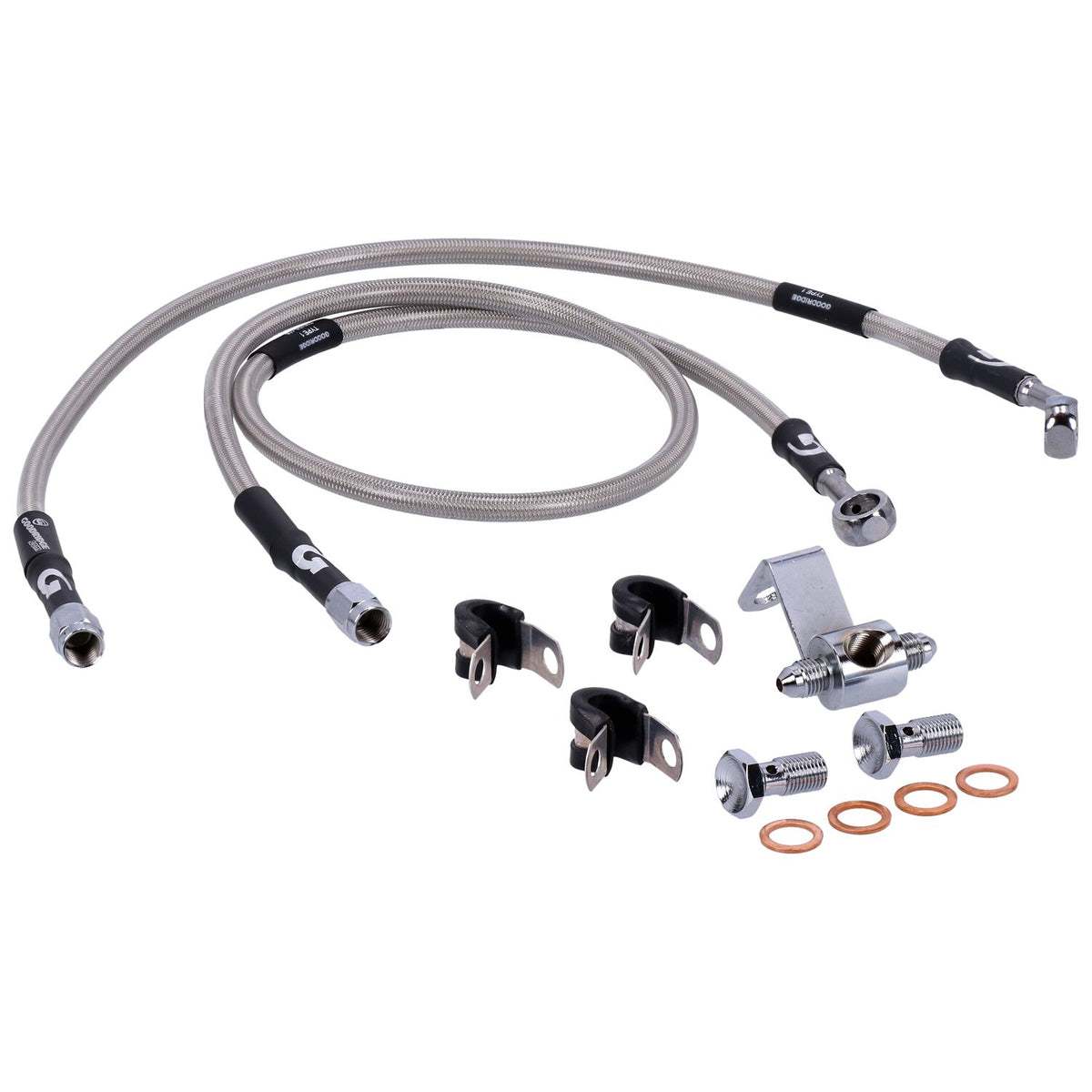 MCS by Goodridge brake line rear, stainless clear coated