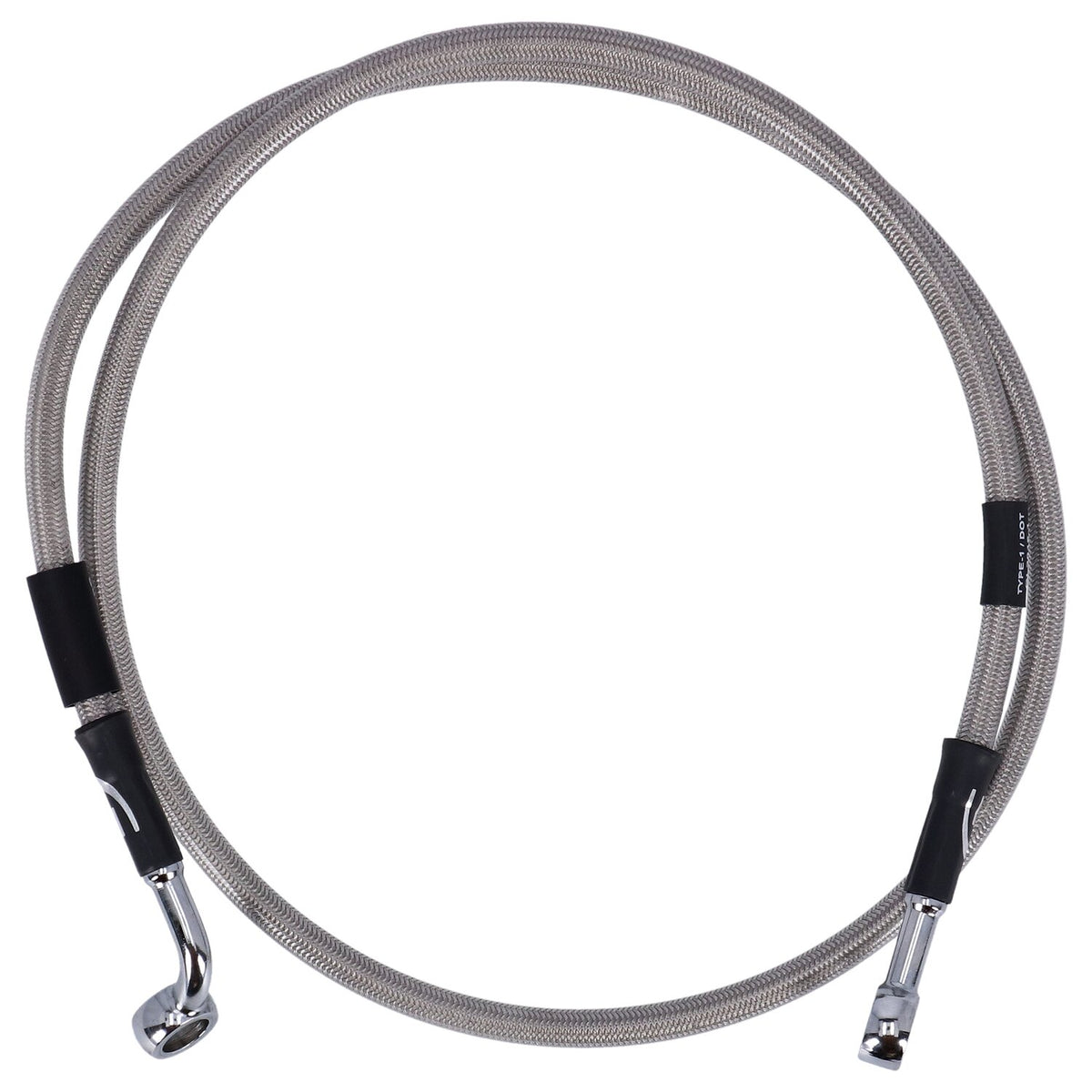 MCS by Goodridge brake line front, stainless clear coated