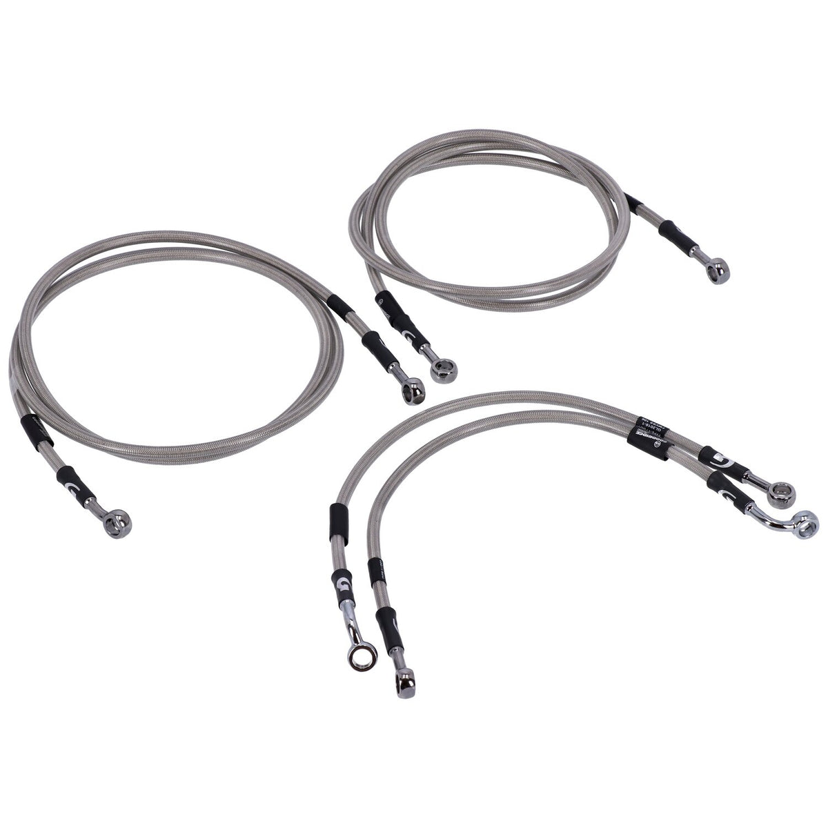 MCS by Goodridge brake line front, stainless clear coated