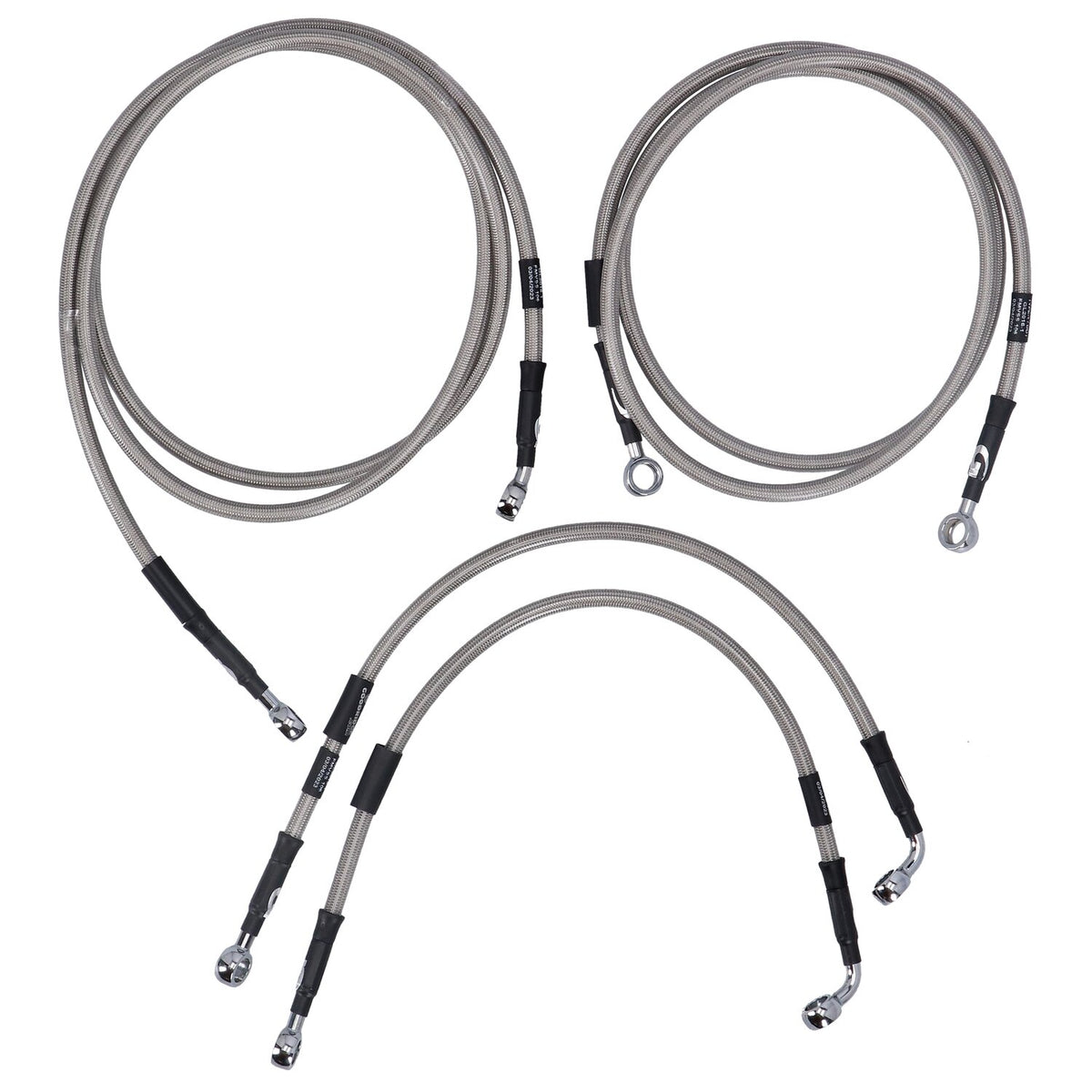 MCS by Goodridge brake line front, stainless clear coated