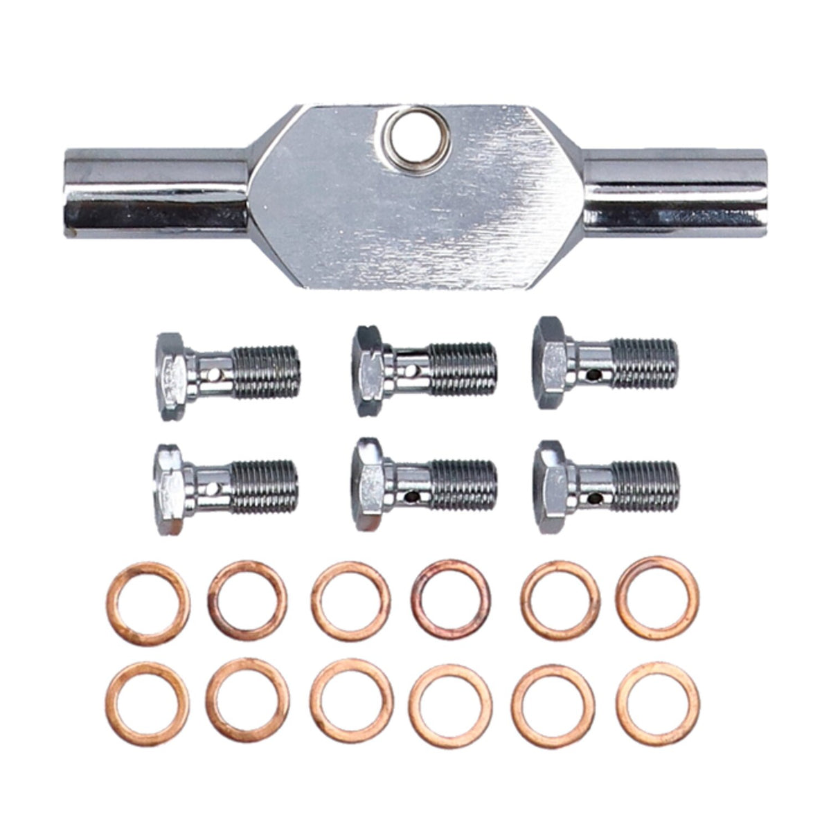 MCS by Goodridge brake line front, stainless clear coated