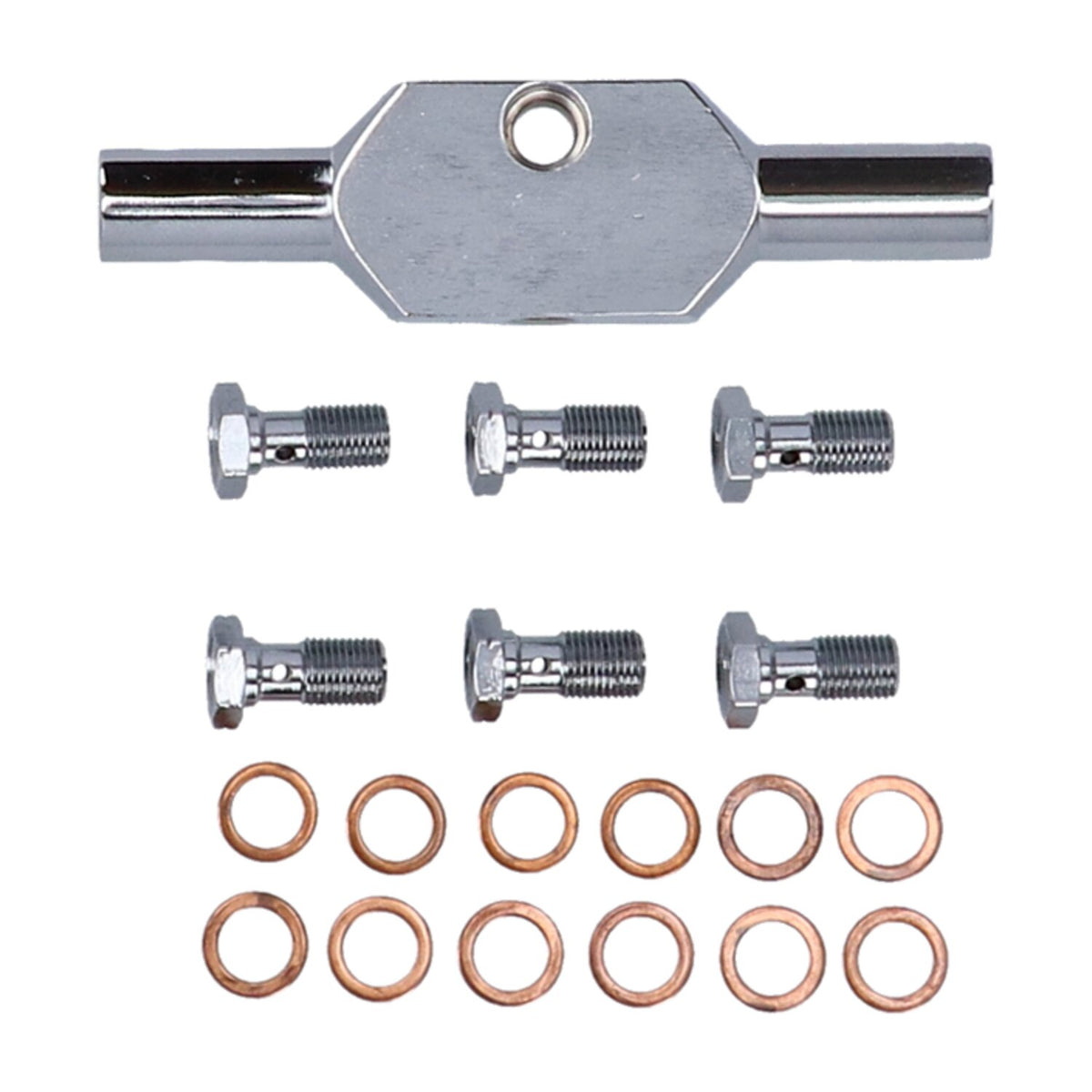 MCS by Goodridge brake line front, stainless clear coated