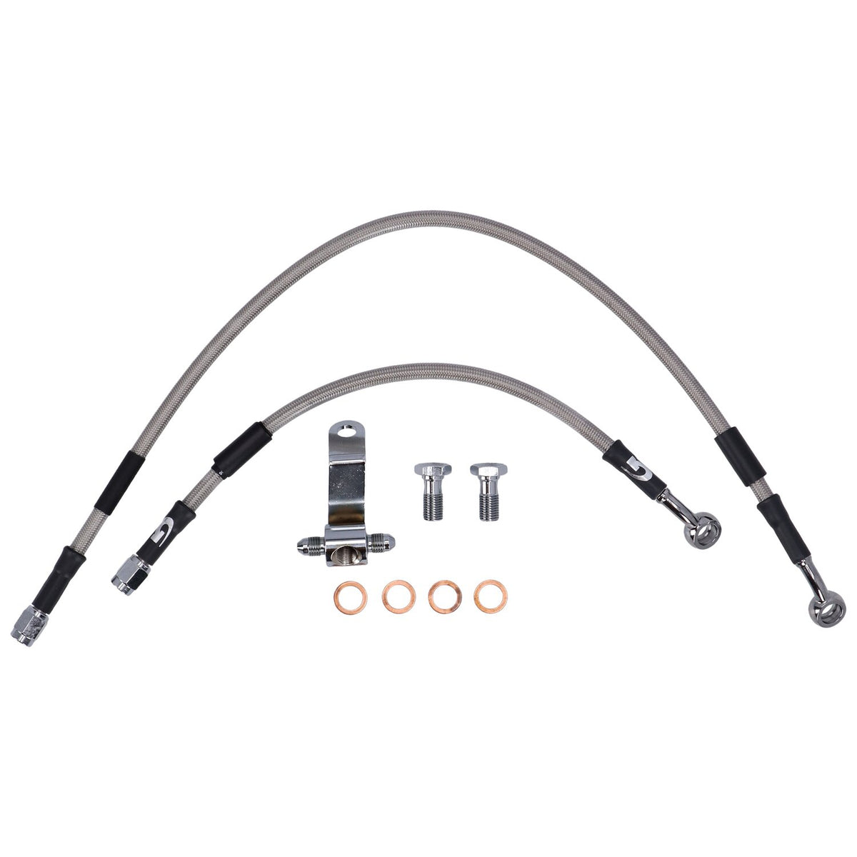 MCS by Goodridge brake line rear, stainless clear coated