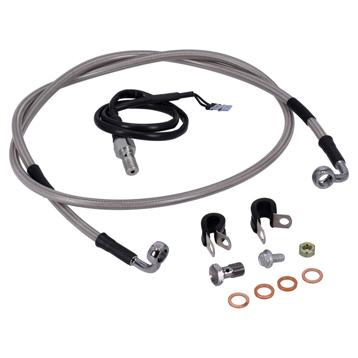 MCS by Goodridge brake line rear, stainless clear coated