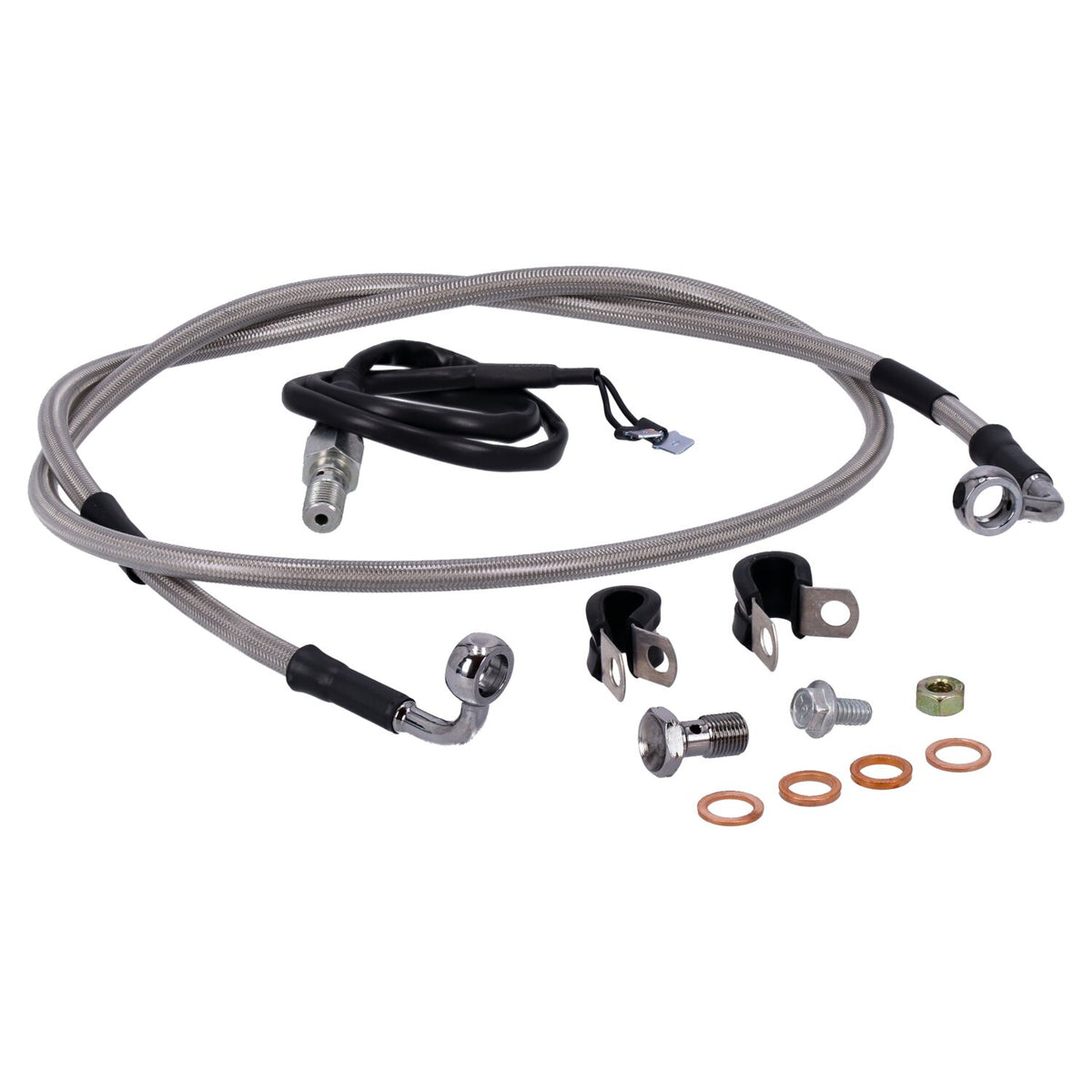 MCS by Goodridge brake line rear, stainless clear coated