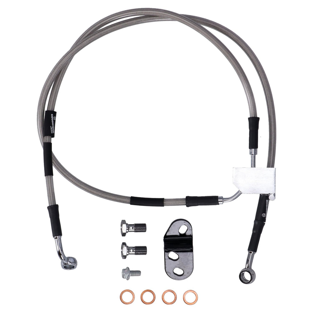 MCS by Goodridge brake line rear, stainless clear coated