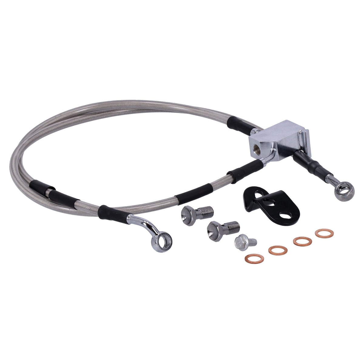 MCS by Goodridge brake line rear, stainless clear coated