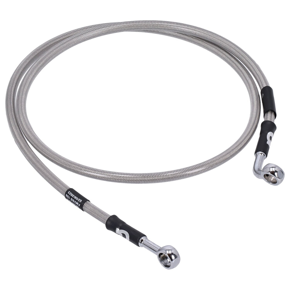 MCS by Goodridge brake line front, stainless clear coated