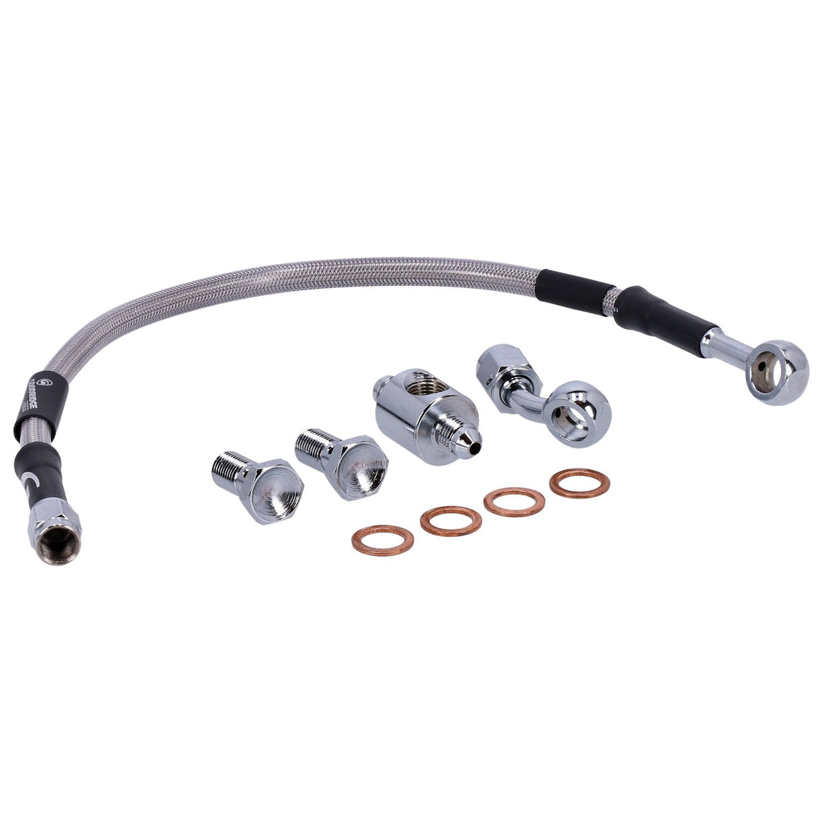MCS by Goodridge brake line rear, stainless clear coated