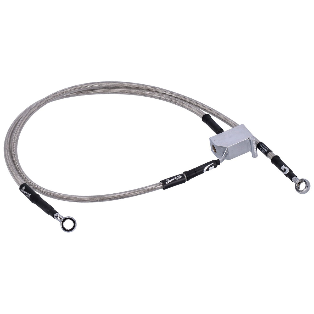 MCS by Goodridge brake line rear, stainless clear coated