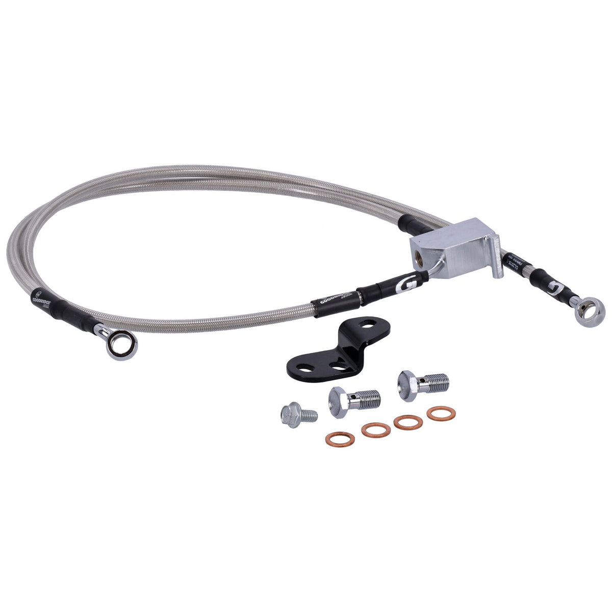 MCS by Goodridge brake line rear, stainless clear coated