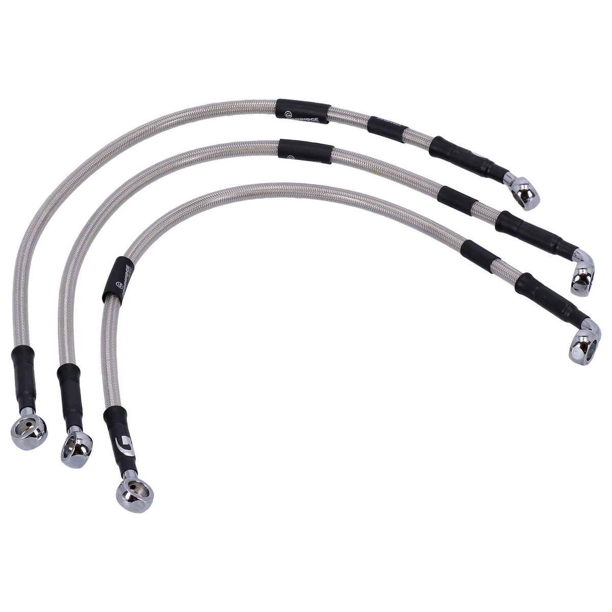 MCS by Goodridge brake line front, stainless clear coated