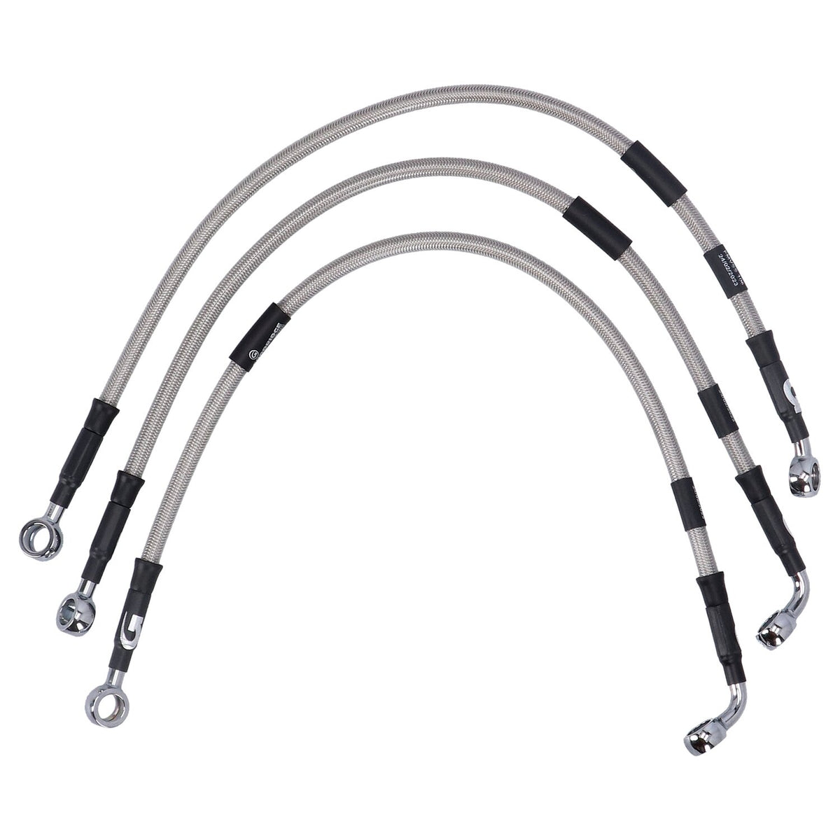 MCS by Goodridge brake line front, stainless clear coated