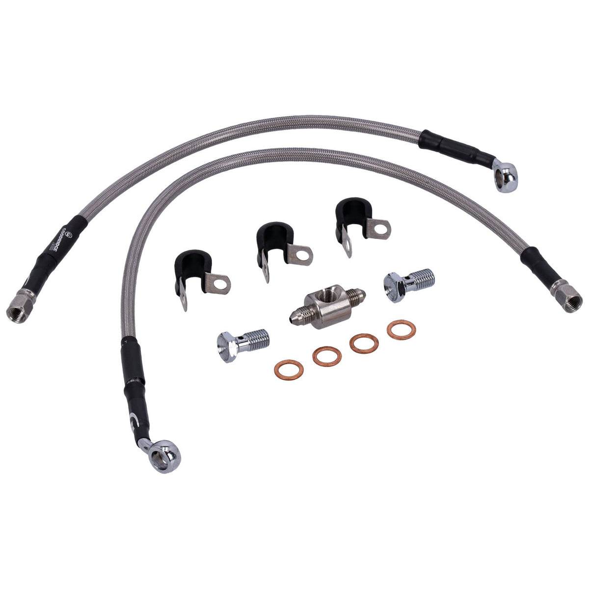 MCS by Goodridge brake line rear, stainless clear coated