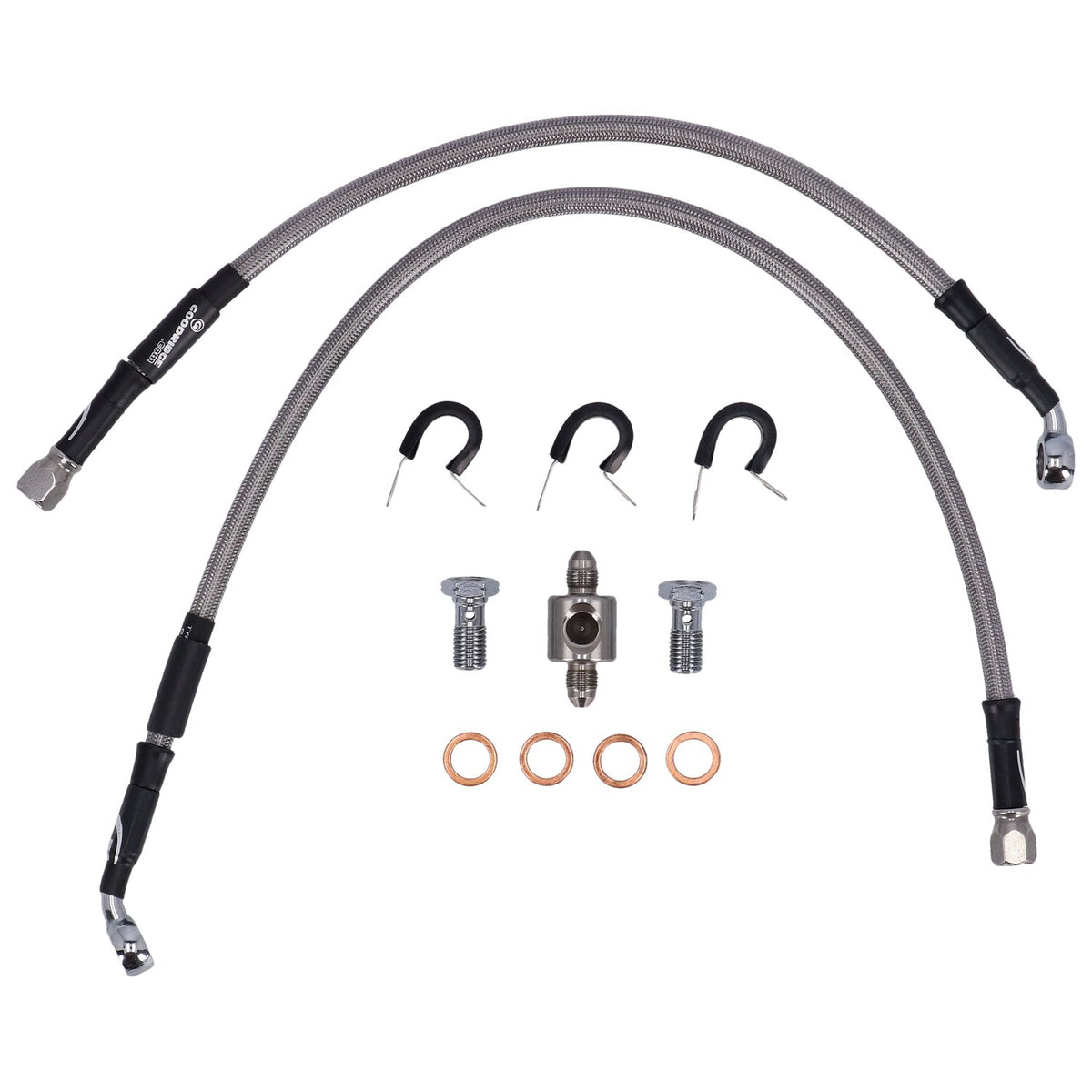 MCS by Goodridge brake line rear, stainless clear coated
