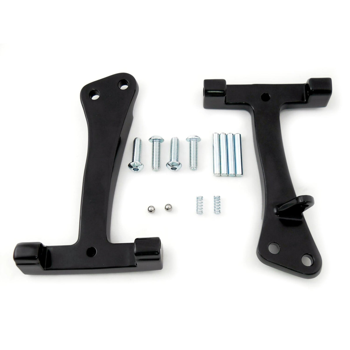 Dyna passenger floorboard mount brackets. Black