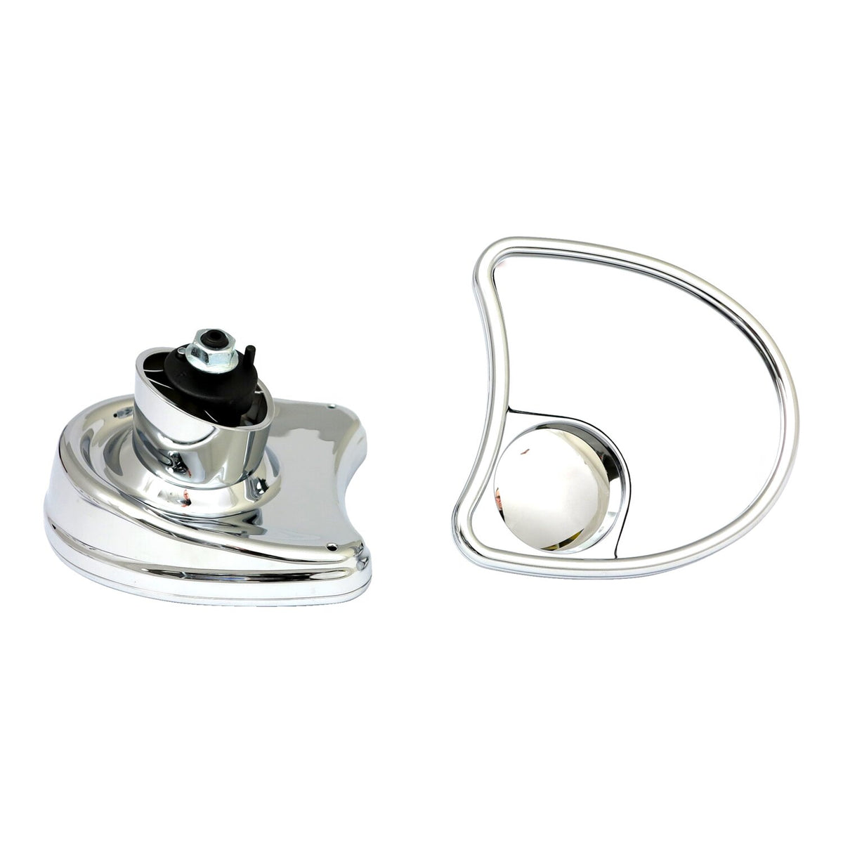 Touring fairing mount mirror kit. Dual vision, chrome