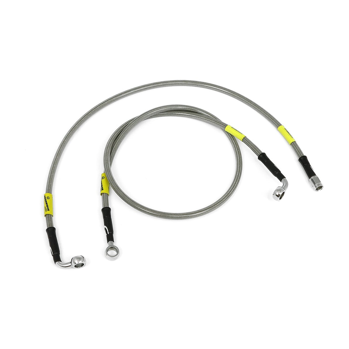MCS by Goodridge brake line front, stainless clear coated