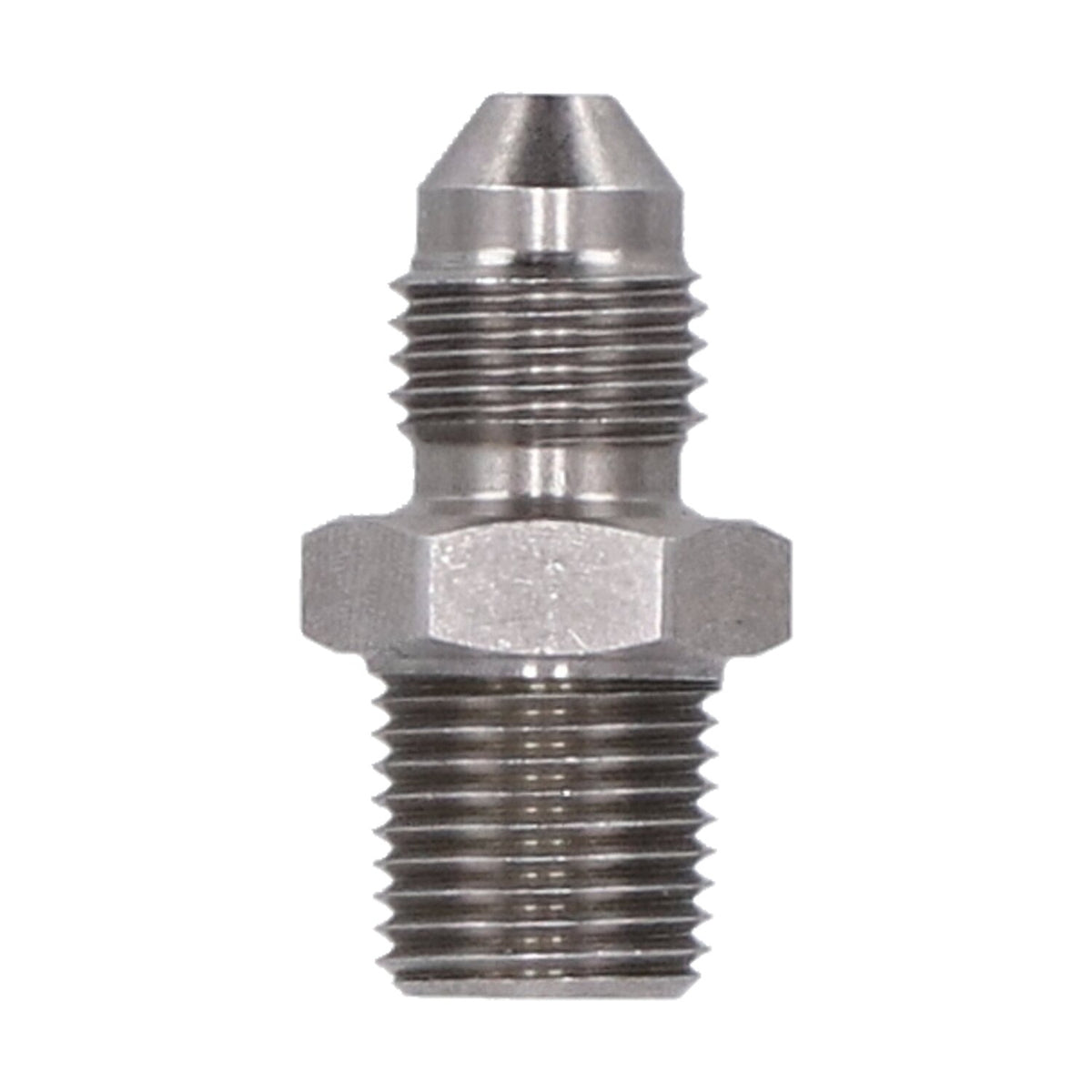 Goodridge adapter fitting, high polished stainless steel