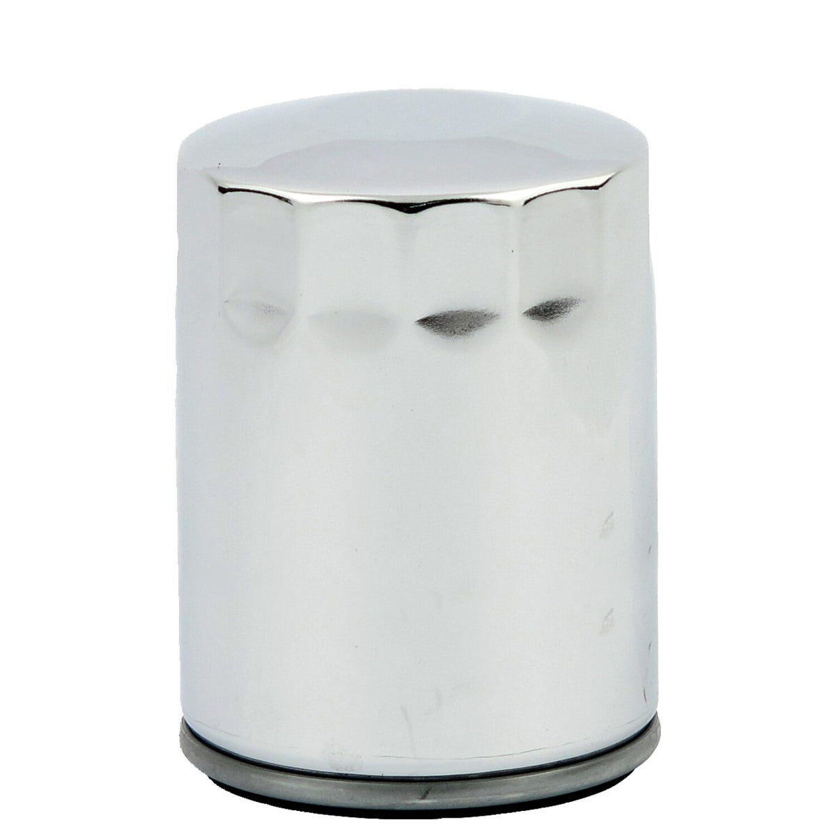 MCS, spin-on oil filter, for M8. Chrome