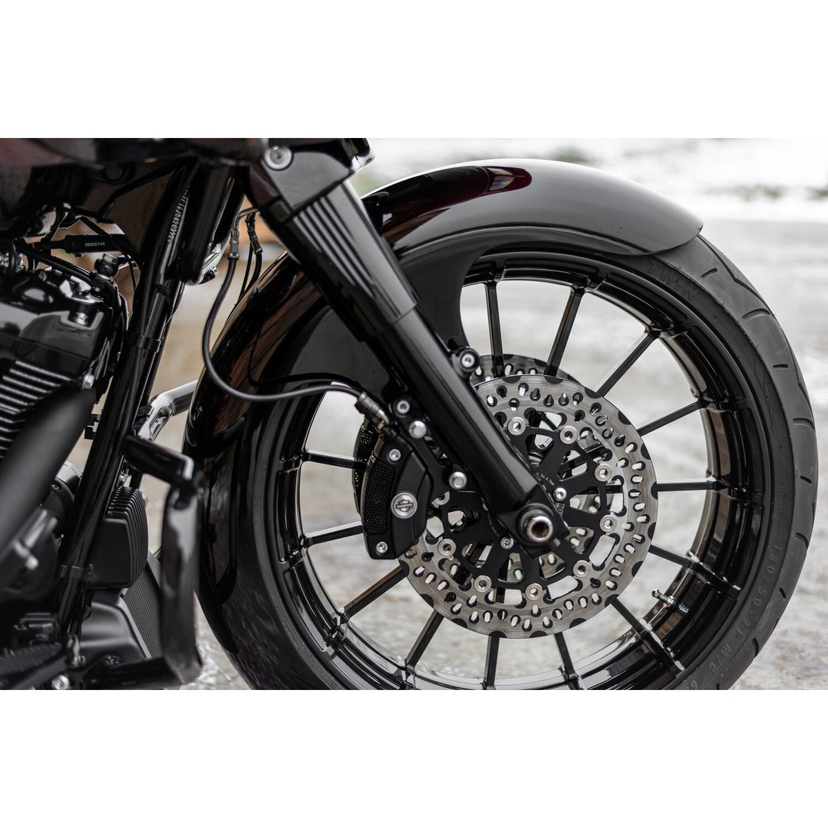 Killer Custom, 'Wrapper' front fender, 18 x 5.50 fat wheels