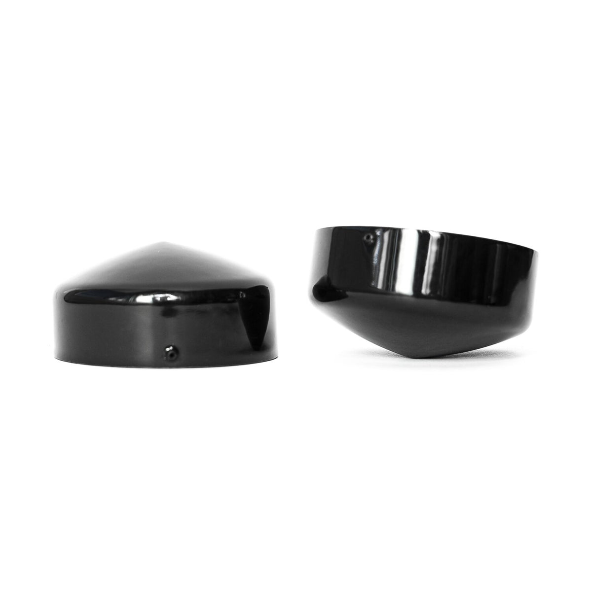 Killer Custom, fork tube cap bolt covers. Gloss black