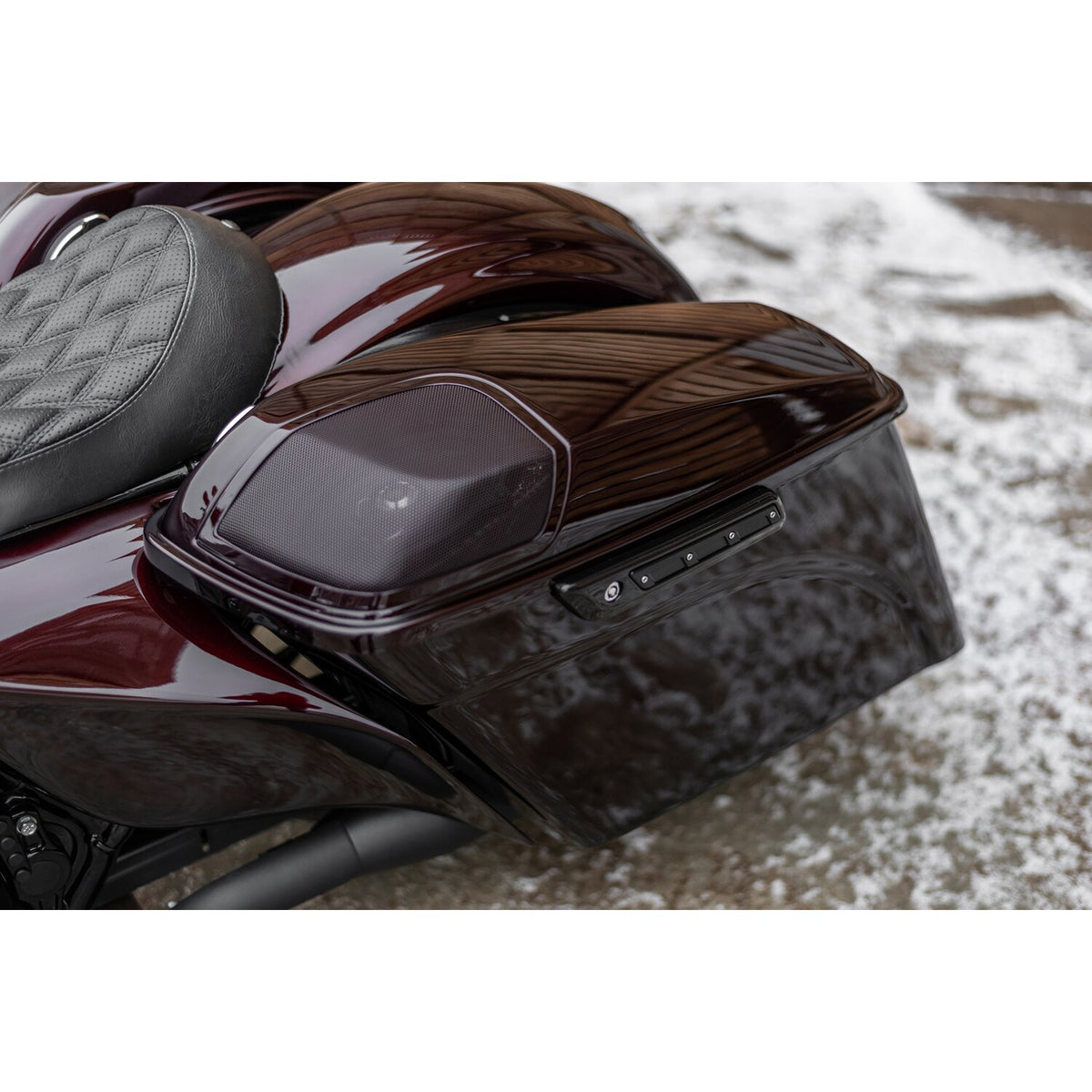 Killer Custom, saddlebag latch inserts. Black