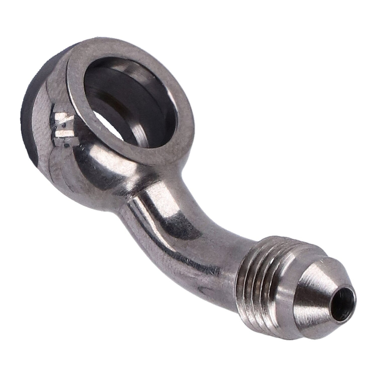 Goodridge, Slimline banjo fitting 3/8", 45 degrees. SS