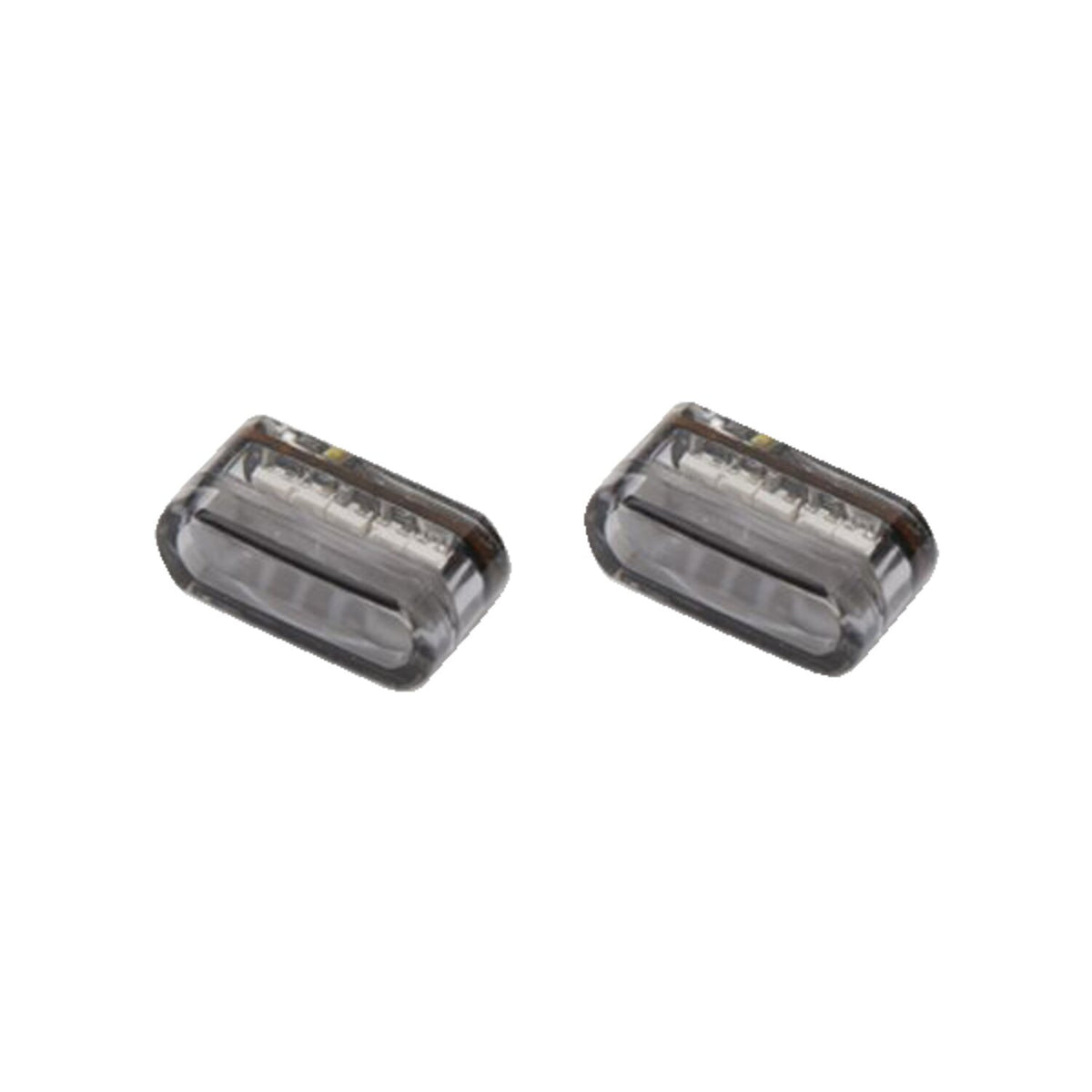 'Module 1' turn signals, horizontal mount. Smoke lens, ECE