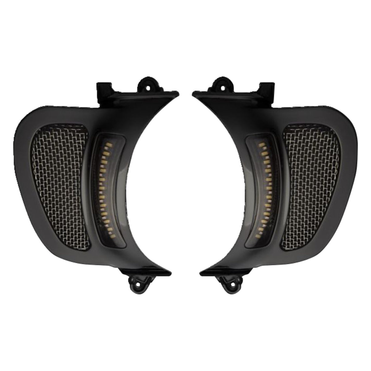 Custom Dynamics, Road Glide LED vent inserts. Black