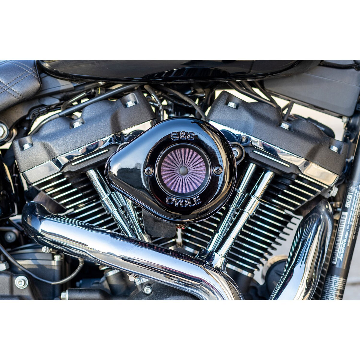 S&S, 'Air Stinger Stealth' air cleaner kit. Teardrop, black