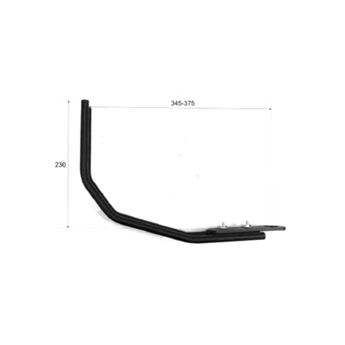 Westland Customs, behind tire license plate holder. Black