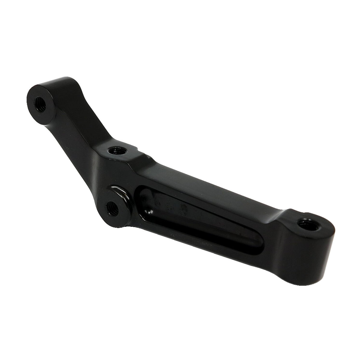 PM, Radial mount caliper bracket. Black, left front