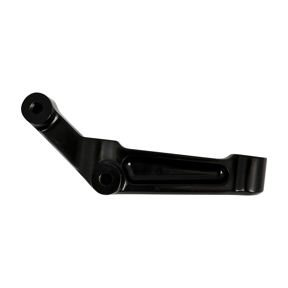 PM, Radial mount caliper bracket. Black, left front