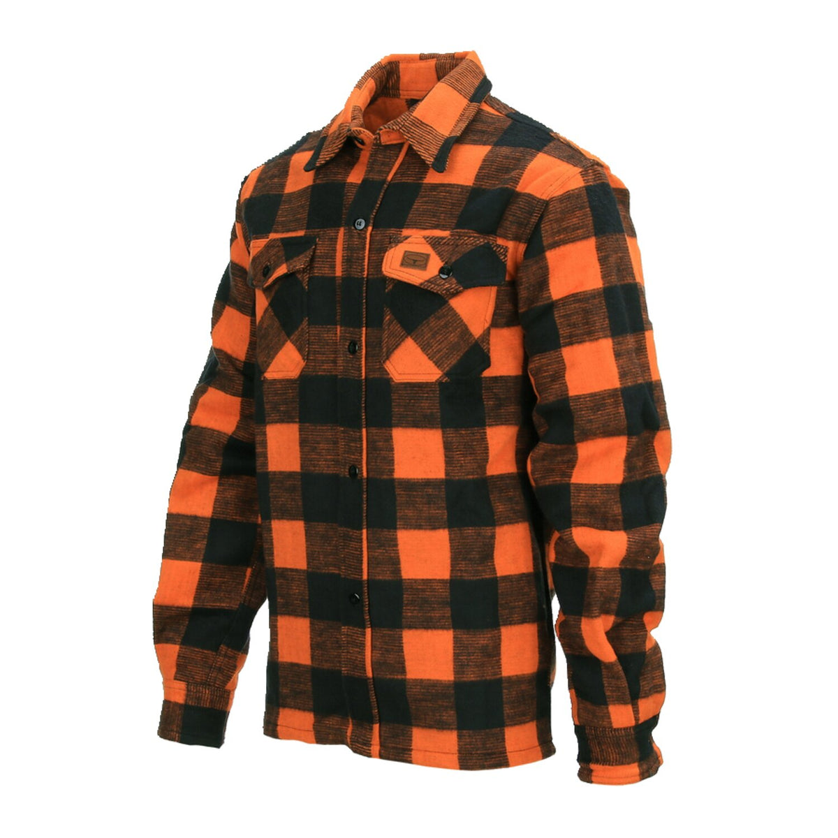 Lumberjack flannel shirt checkered orange/black