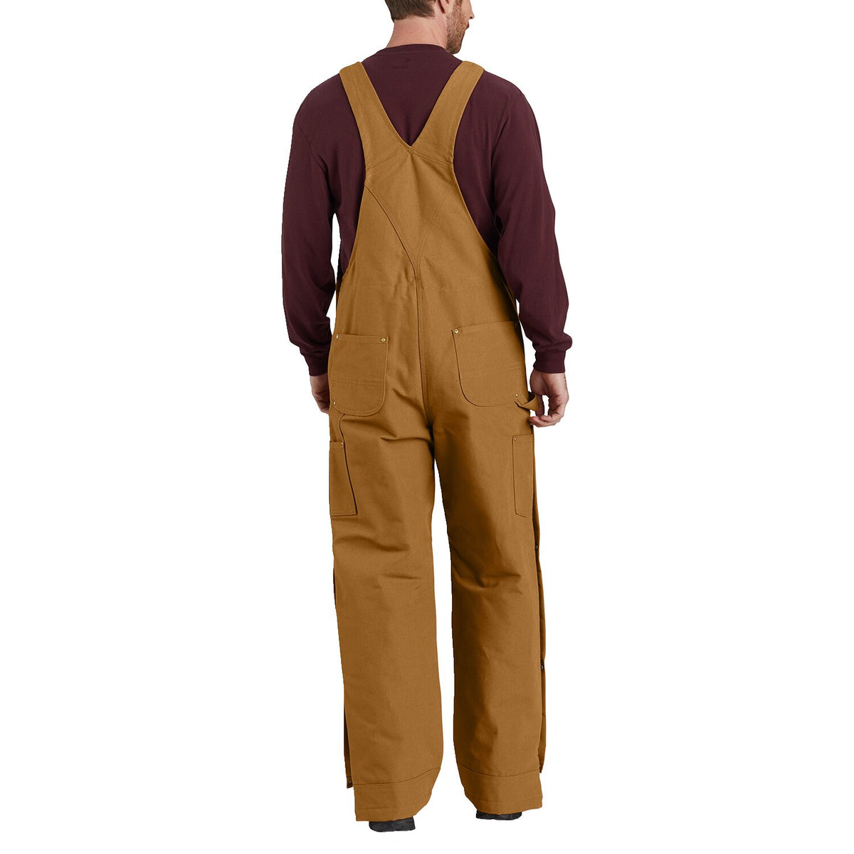 Carhartt Duck insulated bib overall carhartt brown