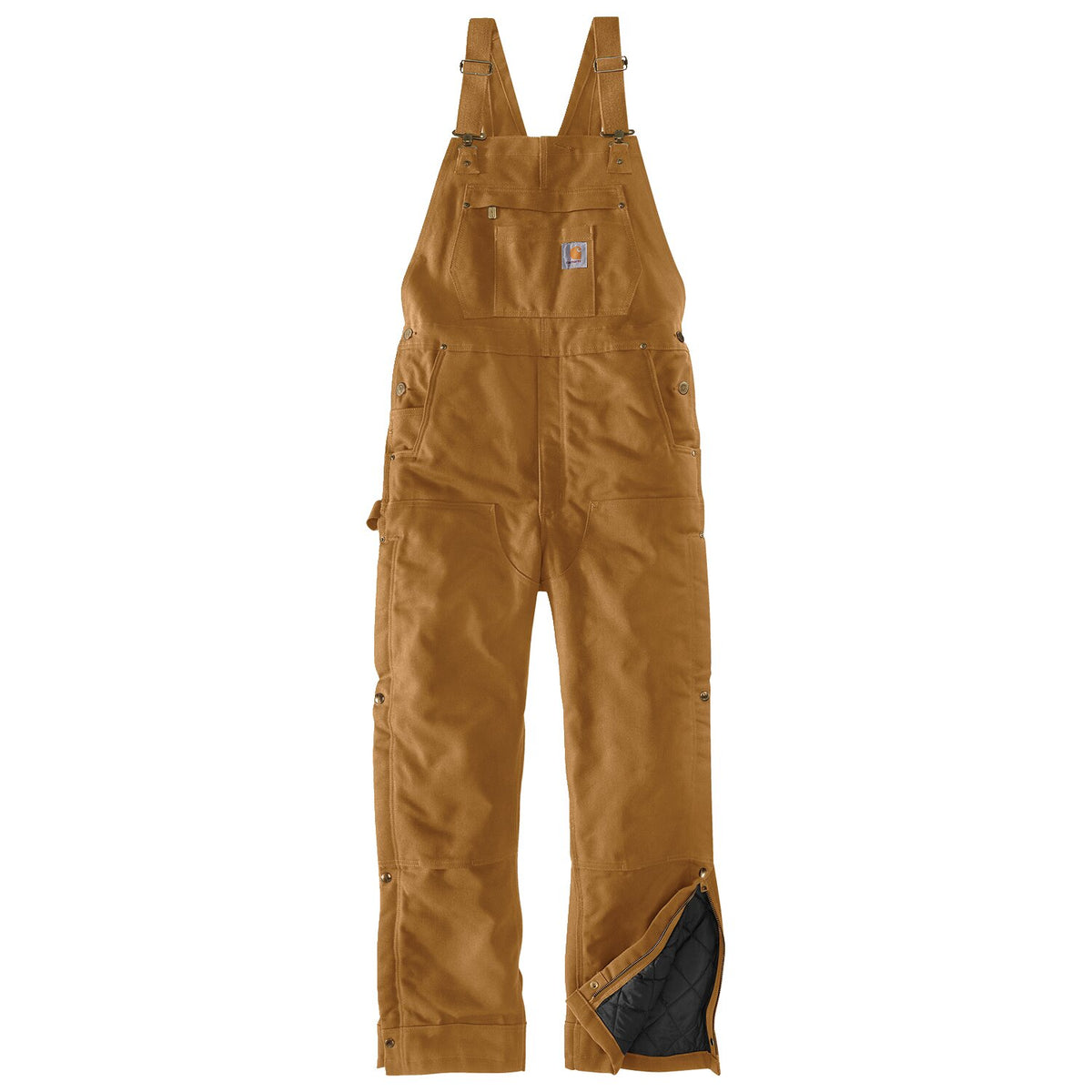 Carhartt Duck insulated bib overall carhartt brown