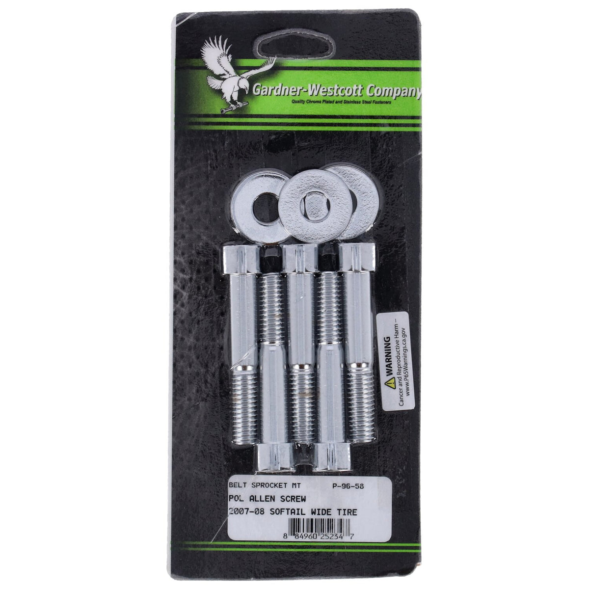 GW, rear belt pulley mount kit, allen polished chrome