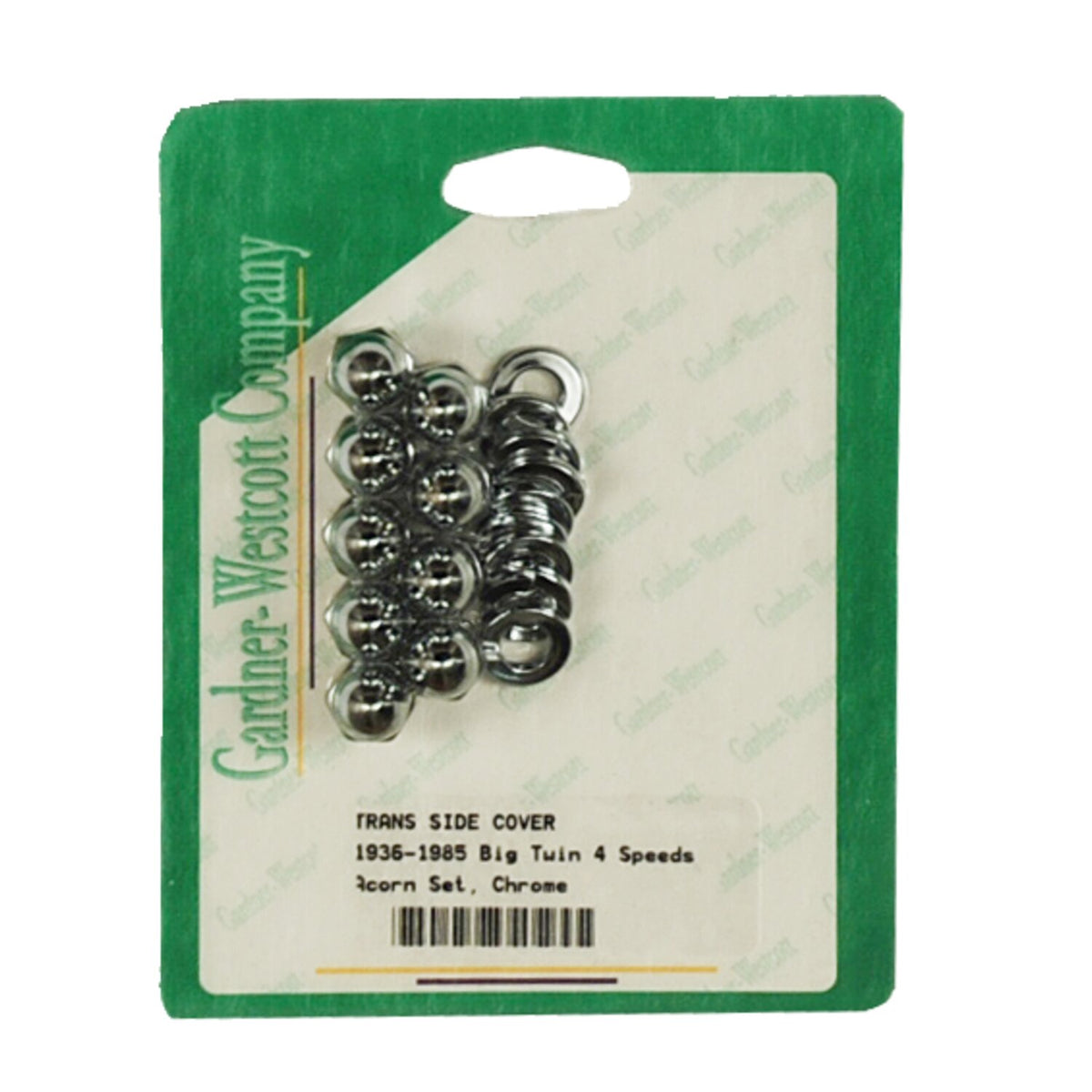 GW, transmission side cover screw kit. Chrome Acorn