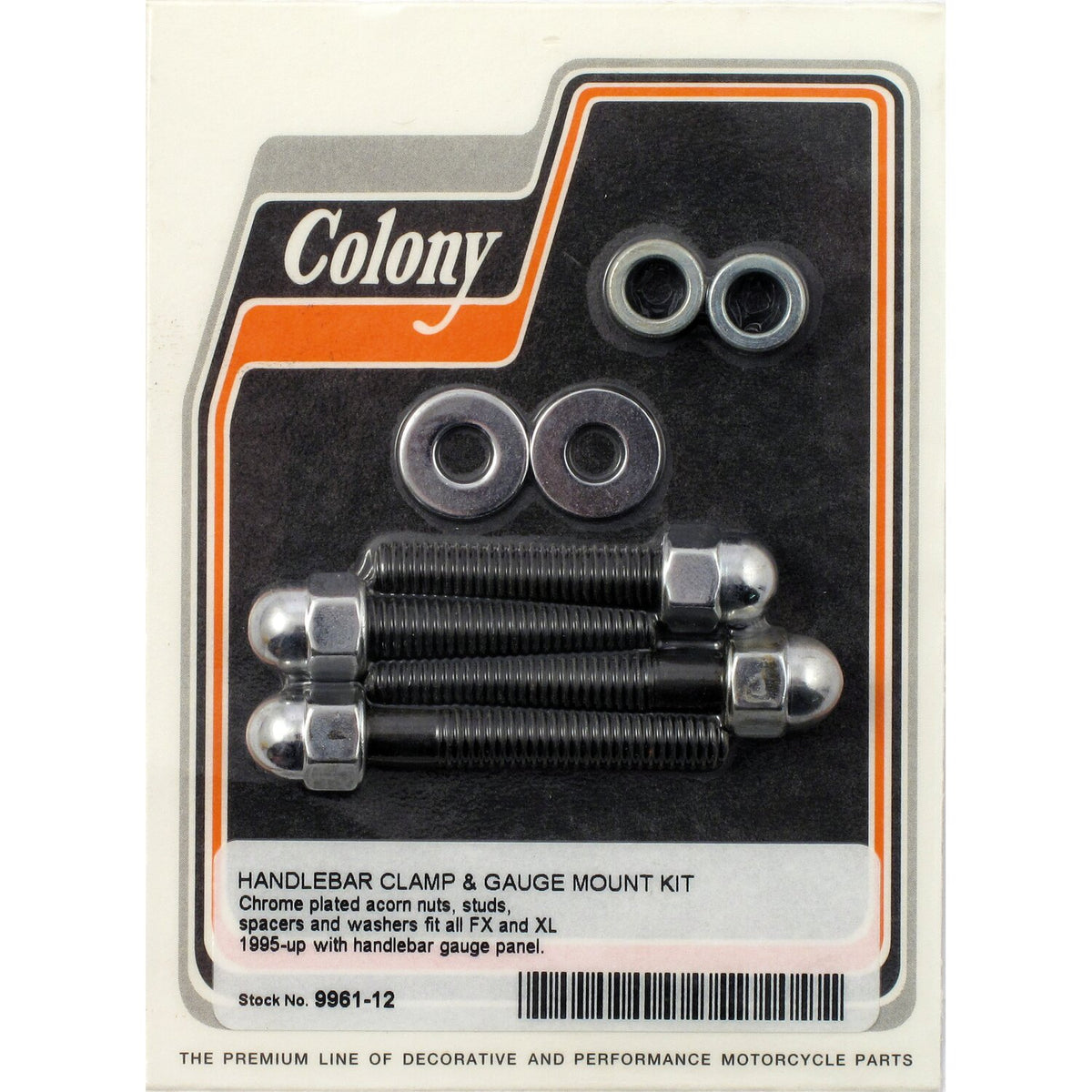 Colony handlebar clamp & gauge mount kit. Acorn