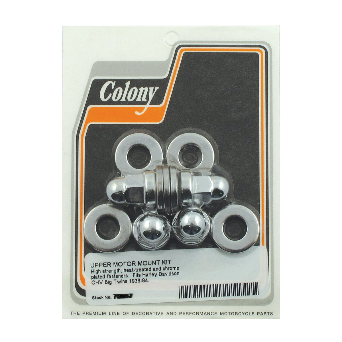 Colony, motor mount bolt kit. Acorn. Upper