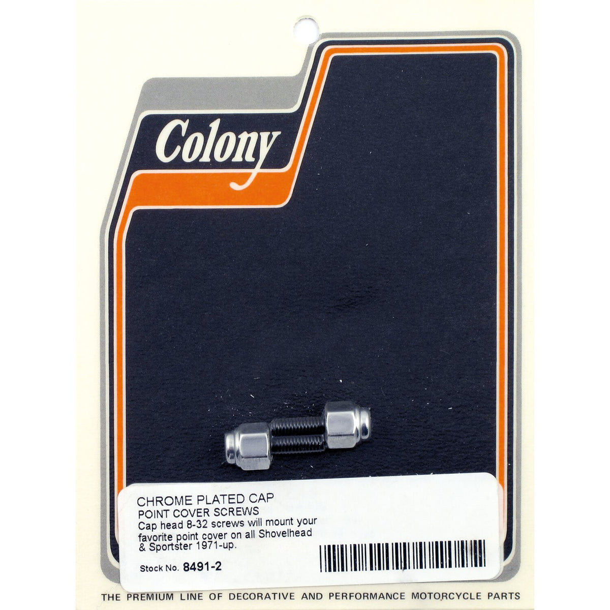 Colony, point cover mount kit. Cap style, chrome