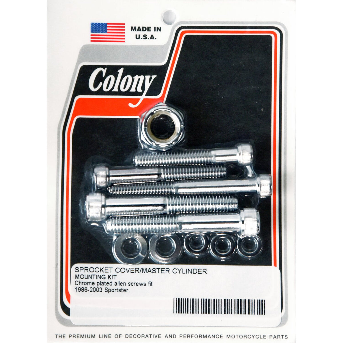 Colony, sprocket cover & master cyl. mount kit chrome