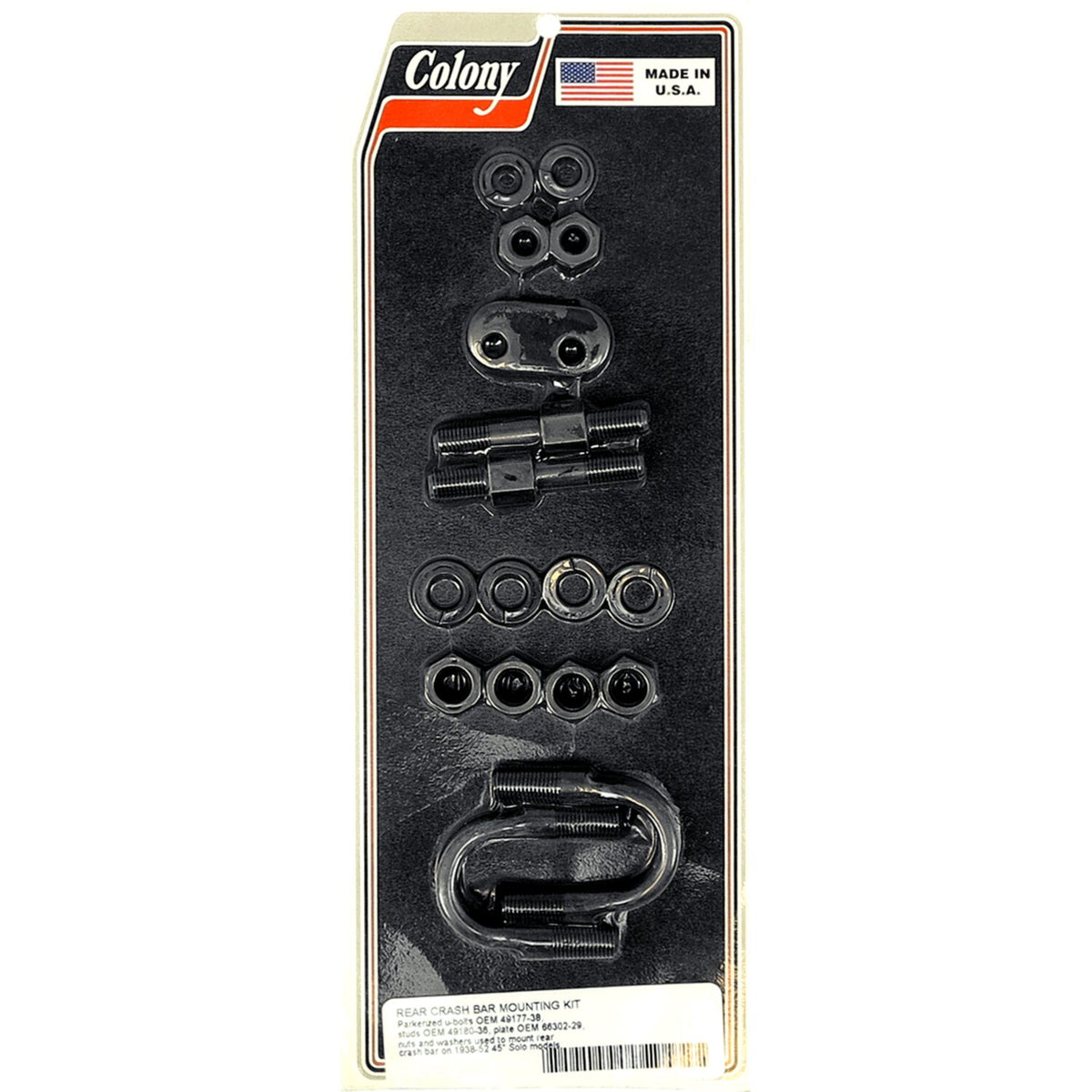 Colony, engine guard U-bolt mount kit. Rear