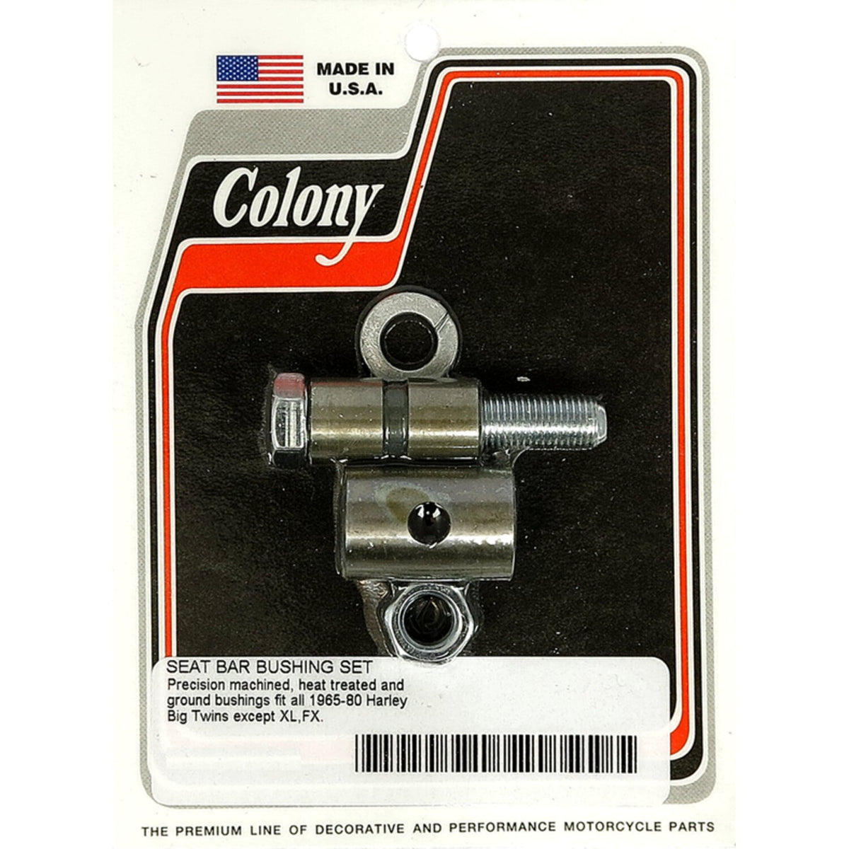 Colony, T-bar bushing kit. Zinc